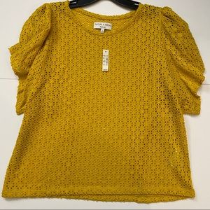 Madewell Texture and Thread Flutter sleeve top